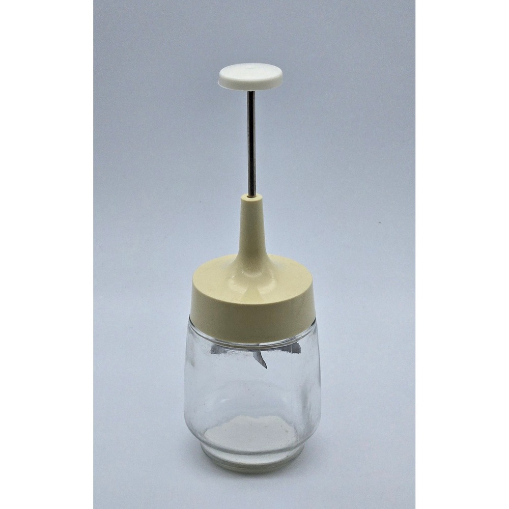 Gemco Food Chopper Manual Nut Grinder‎ OS Cream Glass Jar Vintage USA Made MCM